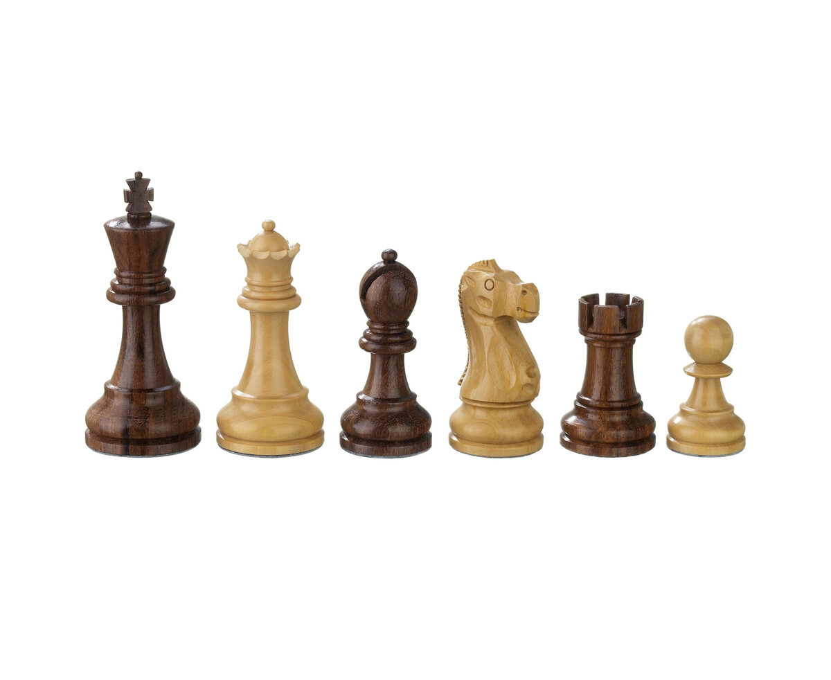 Philos Sheesham & Boxwood Staunton Chess Pieces (3.75 inch King, box) - Masters Traditional Games Philos Sheesham & Boxwood Staunton Chess Pieces (3.75 inch King, box)