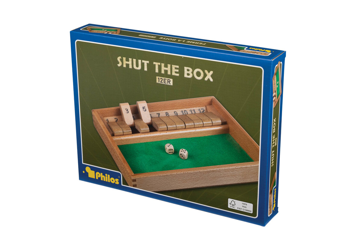Shut The Box - 12 numbers - Masters Traditional Games shop Shut The Box - 12 numbers