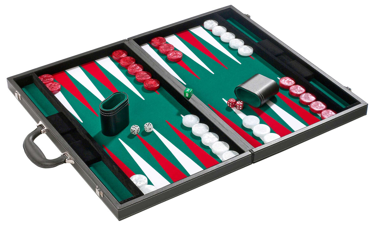 Philos Tournament 21-inch Backgammon Set - Masters Traditional Games Philos Tournament 21-inch Backgammon Set