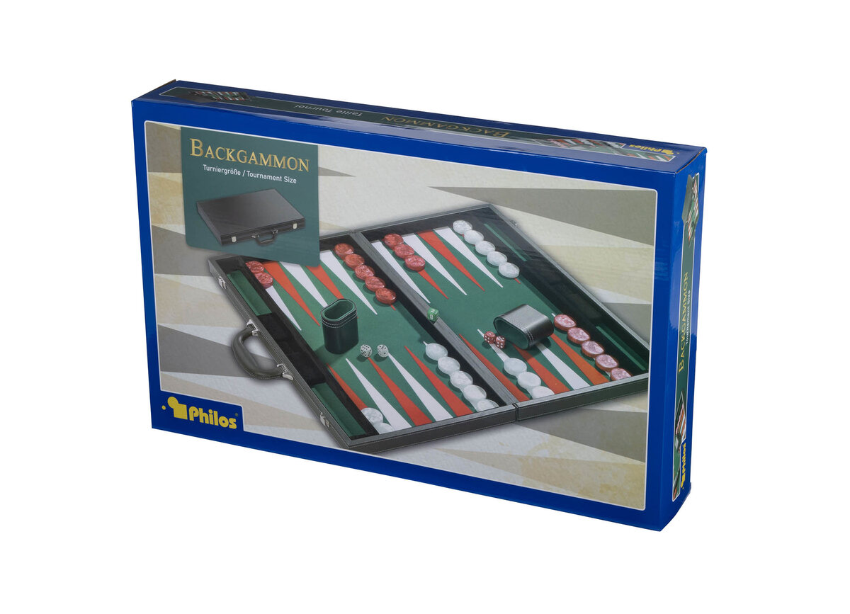 Philos Tournament 21-inch Backgammon Set - Masters Traditional Games Philos Tournament 21-inch Backgammon Set