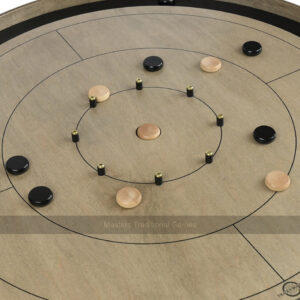 Tracey 'Grey Rock' Crokinole Board (dark grey ditch & hole - 26 disks)
