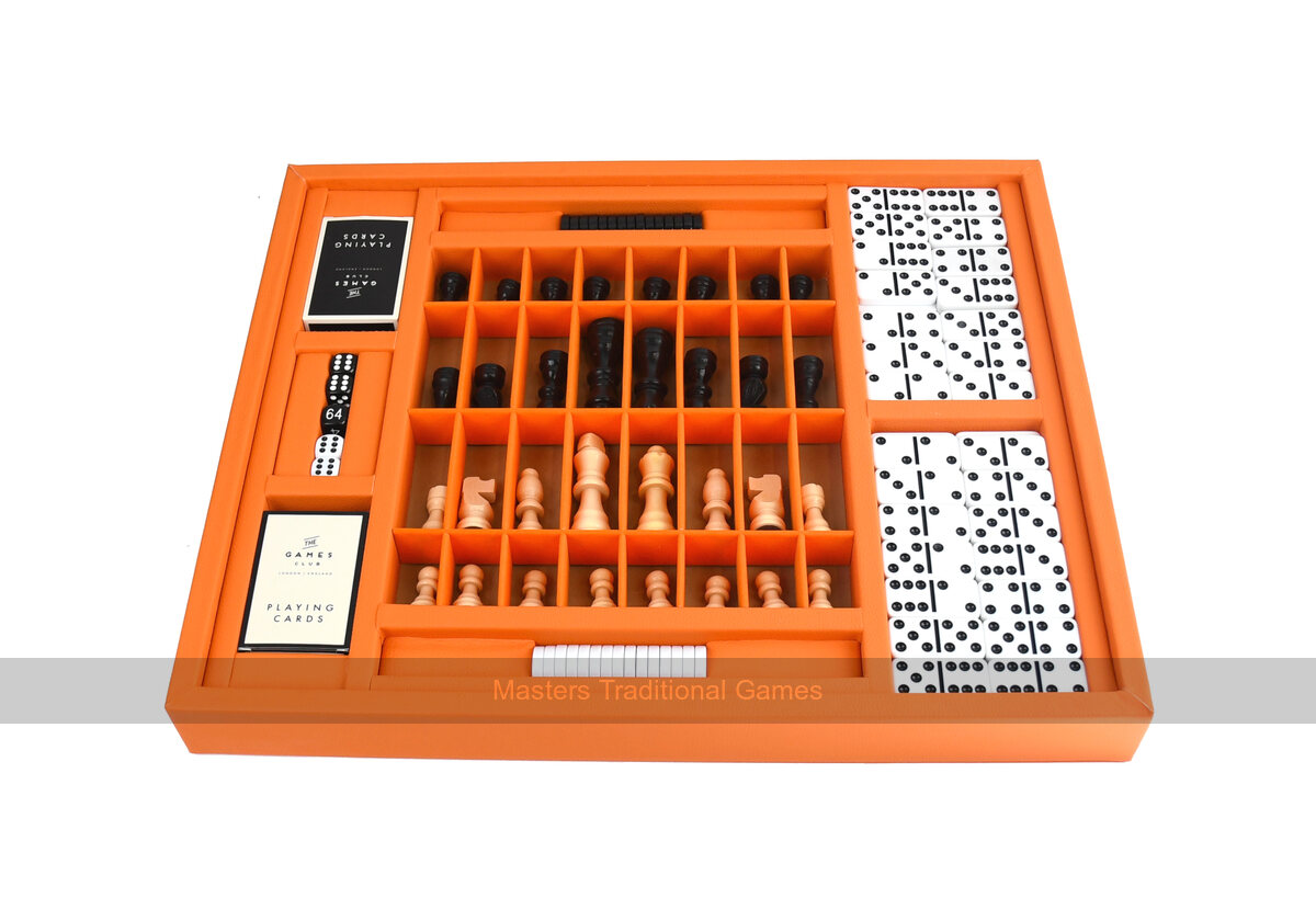 Luxury Faux-Leather Classic Games Compendium - Masters Traditional Games Luxury Faux-Leather Classic Games Compendium