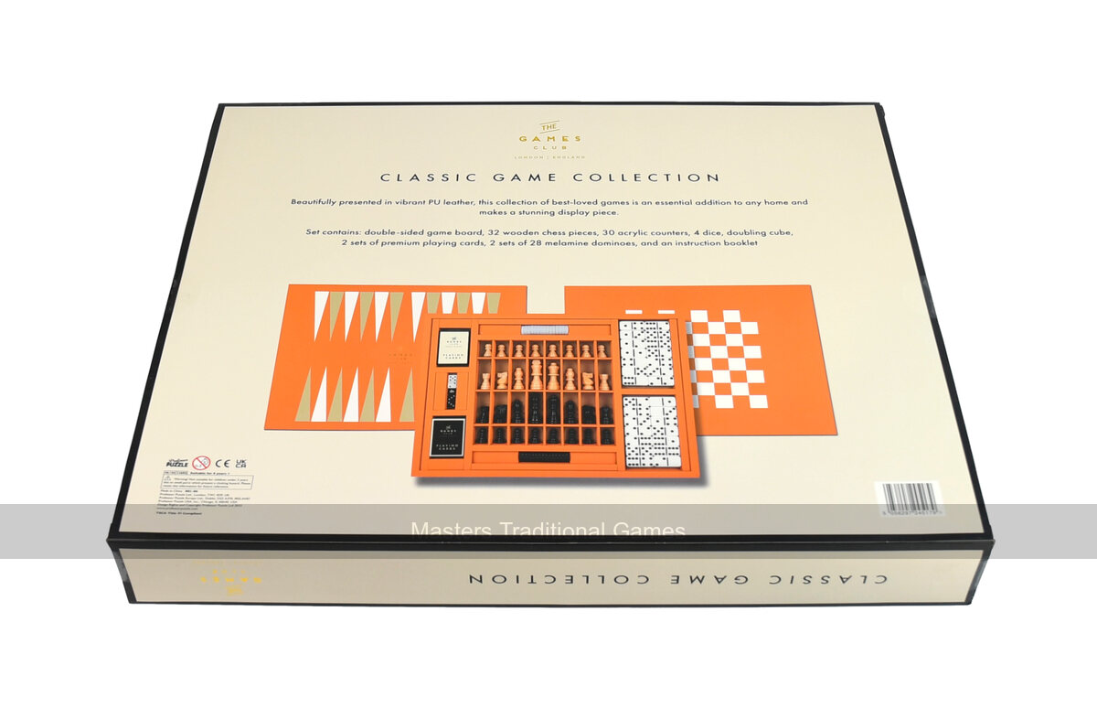 Luxury Faux-Leather Classic Games Compendium - Masters Traditional Games Luxury Faux-Leather Classic Games Compendium