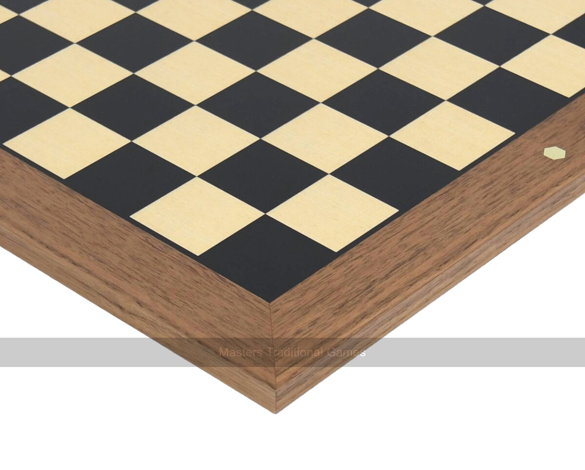World Chess Set (Home Edition Walnut Board with Black & White Squares) - Masters Traditional Games World Chess Set (Home Edition Walnut Board with Black & White Squares)
