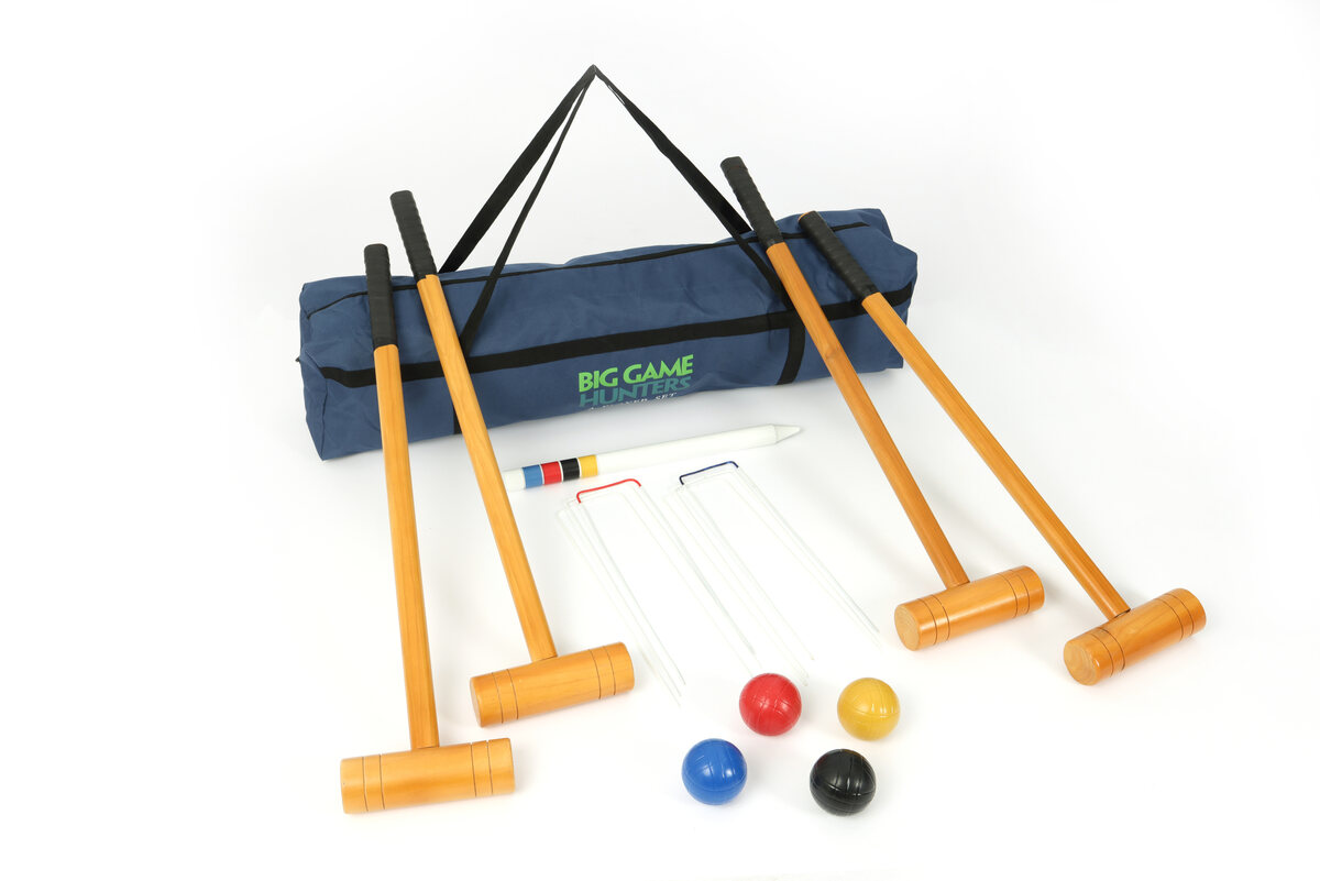 Big Game Hunters Premium Croquet Set - 4 Player - Masters Traditional Games Big Game Hunters Premium Croquet Set - 4 Player