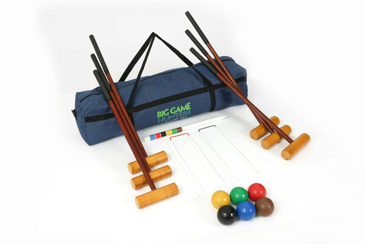 Big Game Hunters Premium Croquet Set - 6 Player - Masters Traditional Games Big Game Hunters Premium Croquet Set - 6 Player