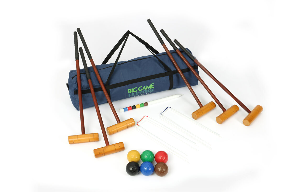 Big Game Hunters Premium Croquet Set - 6 Player - Masters Traditional Games Big Game Hunters Premium Croquet Set - 6 Player