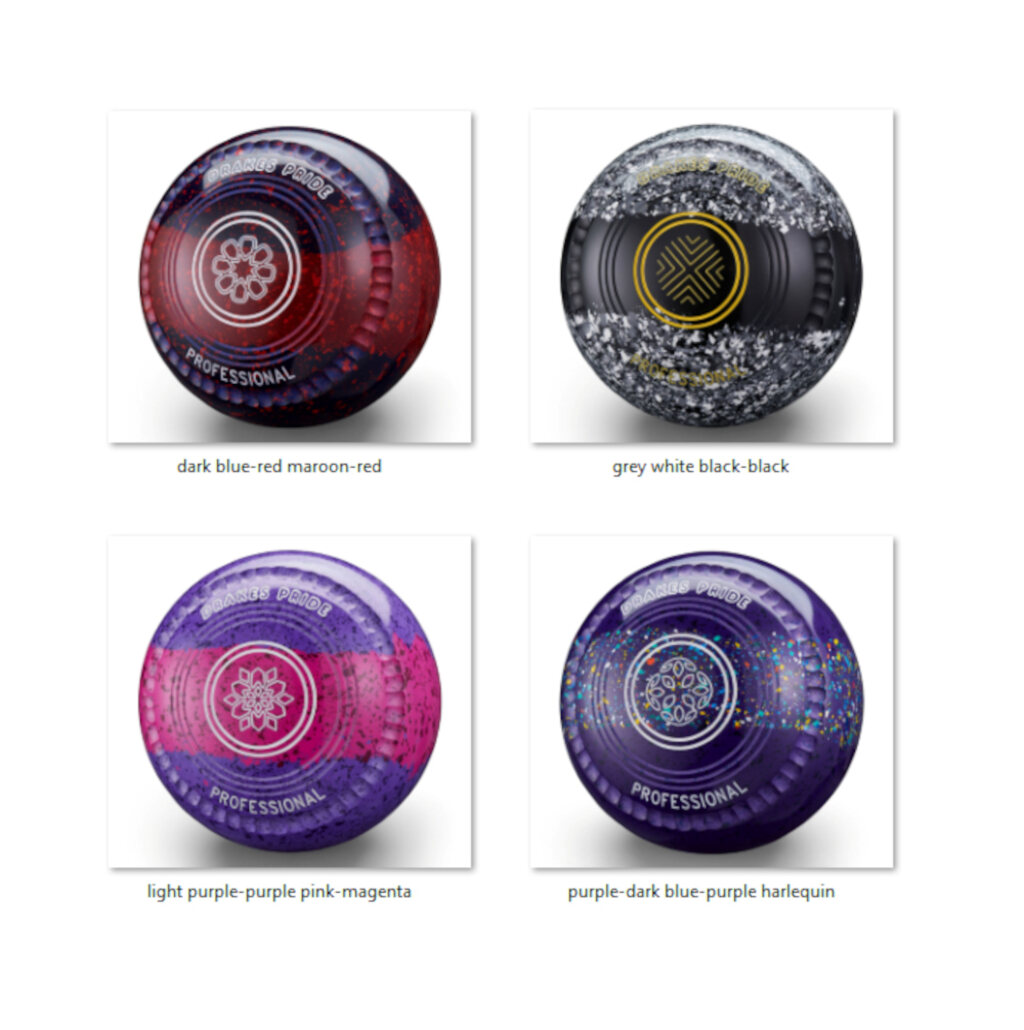 Drakes Pride Pro-50 Heavyweight Trio Colour Gripped Bowls (Set of 4) - Masters Traditional Games shop Drakes Pride Pro-50 Heavyweight Trio Colour Gripped Bowls (Set of 4)