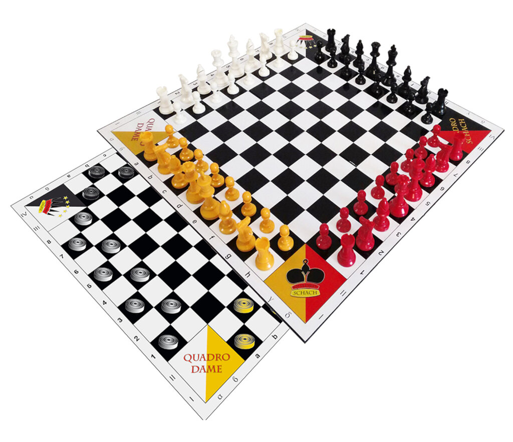 Quadro Chess & Draughts - 4 player - Masters Traditional Games shop Quadro Chess & Draughts - 4 player