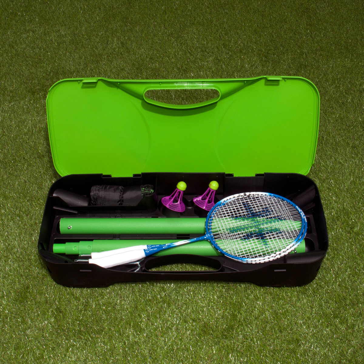 Sure Shot Quick Fit Badminton Set with Outdoor Shuttles - Choice of racket and net size - Masters Traditional Games Sure Shot Quick Fit Badminton Set with Outdoor Shuttles - Choice of racket and net size