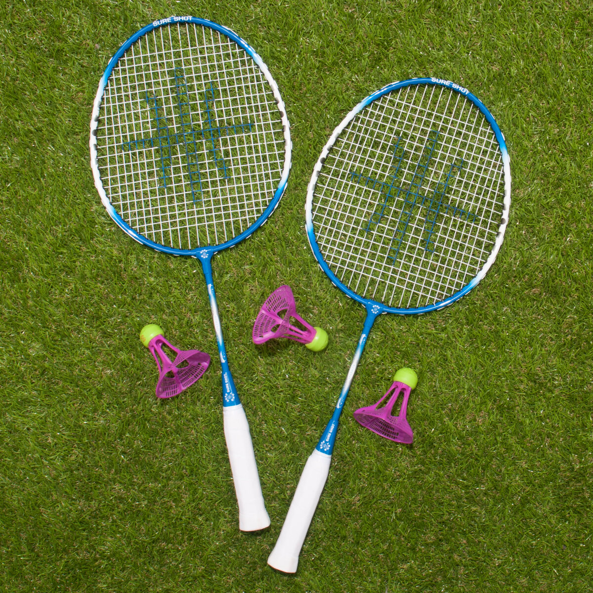 Sure Shot Quick Fit Badminton Set with Outdoor Shuttles - Choice of racket and net size - Masters Traditional Games Sure Shot Quick Fit Badminton Set with Outdoor Shuttles - Choice of racket and net size