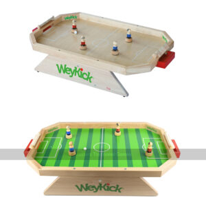 WeyKick Magnetic Wooden Table Football Game, Stadium Edition for 2 - 4 Players - Green or Natural Pitch