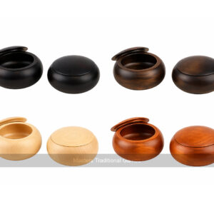 Wooden Go Bowls - Pair, Linden Wood - Board and stones not included