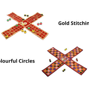 Pachisi - Cloth Board with Beehive Pieces and Cowry Shells - Choice of style