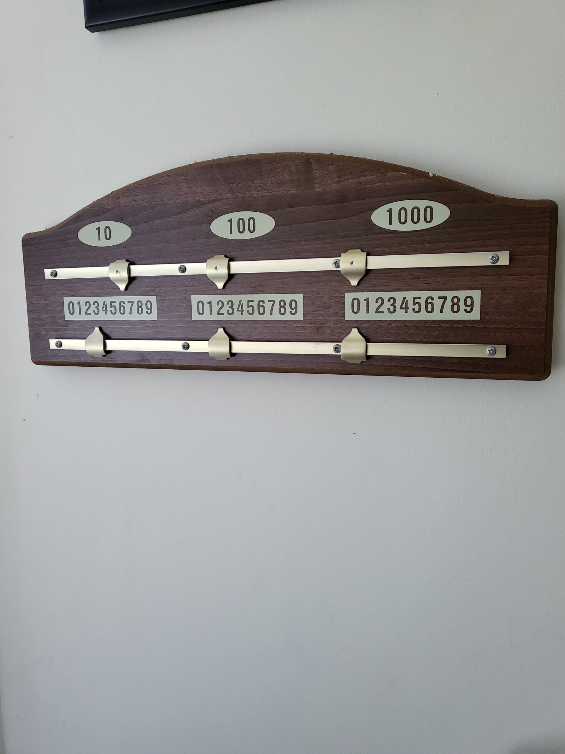 Scoreboard for Bar Billiards